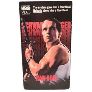 hbo video- raw deal vhs first release arnold schwarzenegger